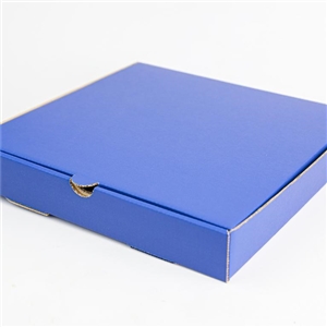 [2415026] กล่องใส่ของขวัญ กล่องใส่ของรับไหว้ บรรจุภัณฑ์ กล่องลูกฟูกพรีเมี่ยม สีน้ำเงิน 25x25x4 cm.
